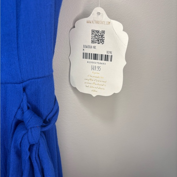 Altar'd State Blue Ruffled Wrap Sundress - Picture 2 of 5